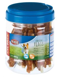 TRIXIE Kauwsnack Premio Chicken Flags 400 gram – Runderhuid met Kip