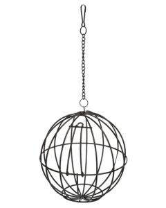 TRIXIE Voerbal Metaal Zwart 16×16 cm – Hooibal voor knaagdieren