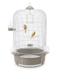 IMAC Vogelkooi Luna Taupe/Wit 64×40×40 cm – Compact voor Kanaries