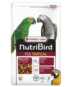 NUTRIBIRD Onderhoudsvoeder P15 Tropical 1 KG – Papegaaien Pellets