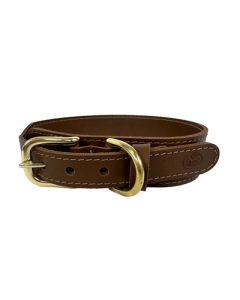 SAZZZ Hondenhalsband Pioneer Classic Leer Zadelbruin 37-45×3,5 cm