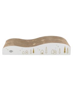 TRIXIE krabplank karton Xmas Kerst 43,5×20×8 cm – wit/goud
