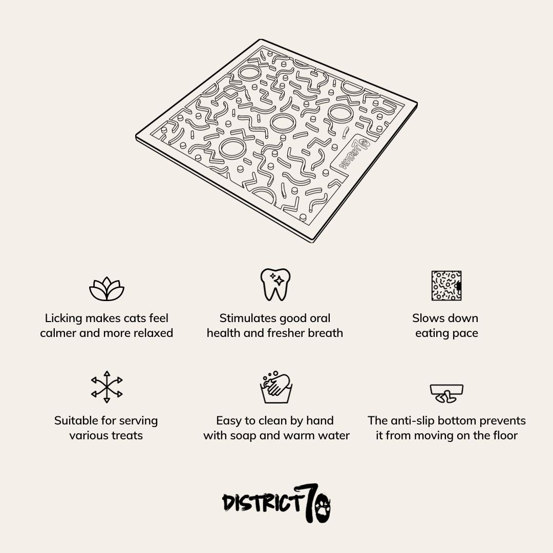 District 70 Leckmatte QUEST Terra 20×20 cm - Dunkelgrau, Merengue