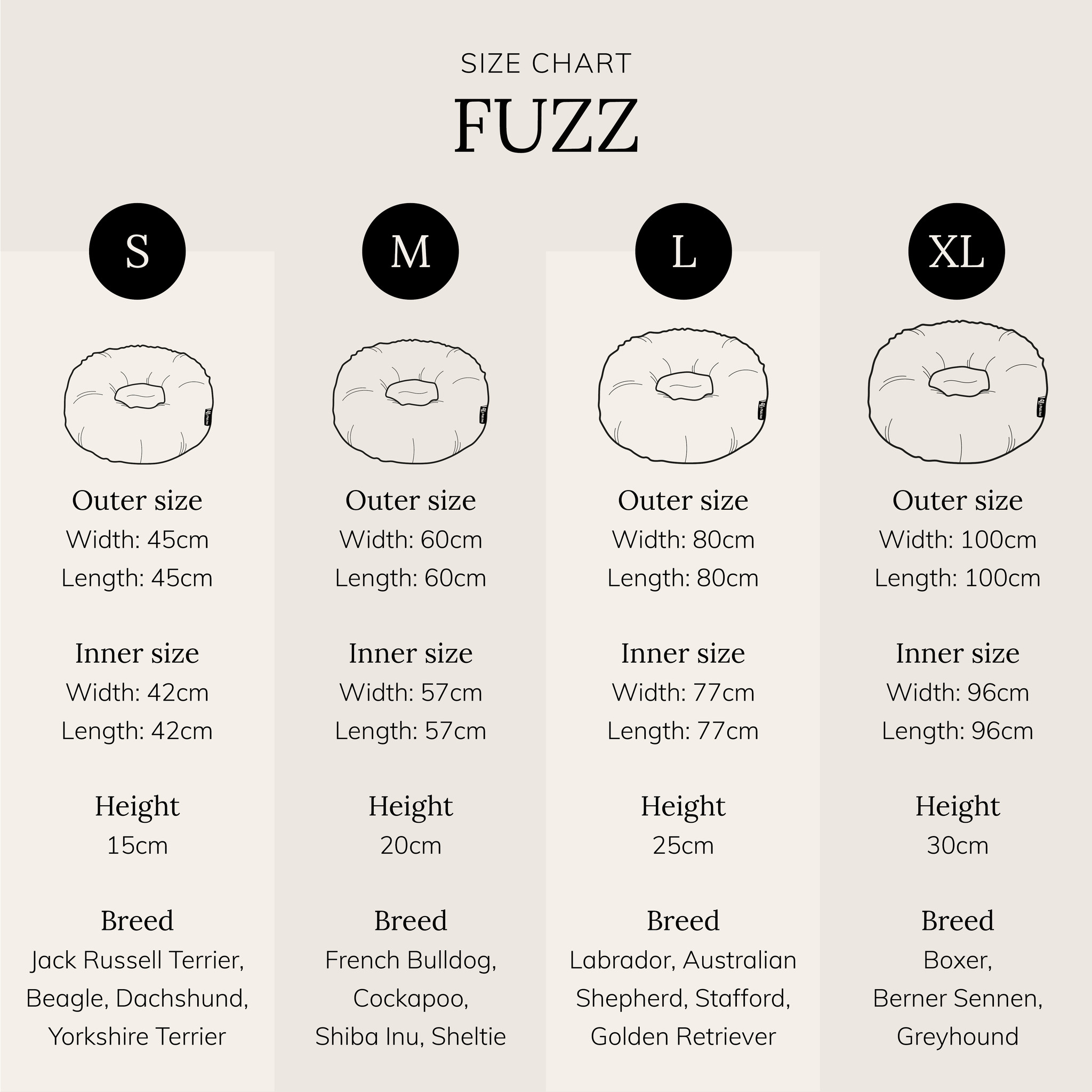 District 70 hondenkussen FUZZ Ø100 cm – Lichtgrijs