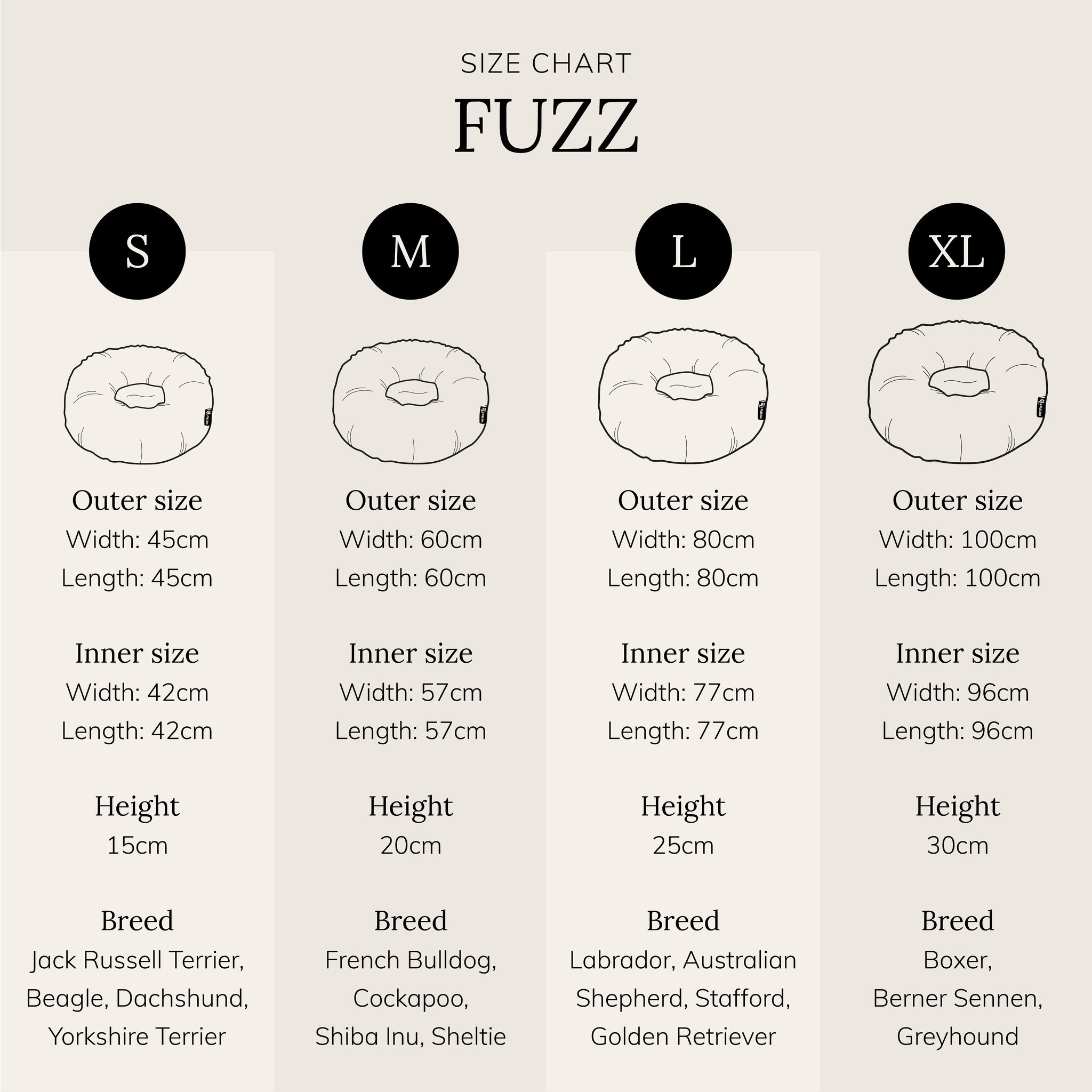 District 70 Hundebett FUZZ Ø60 cm - Hellgrau