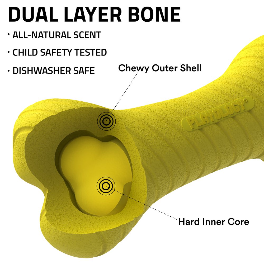 Playology Dual Layer Bone honden kauwspeeltje