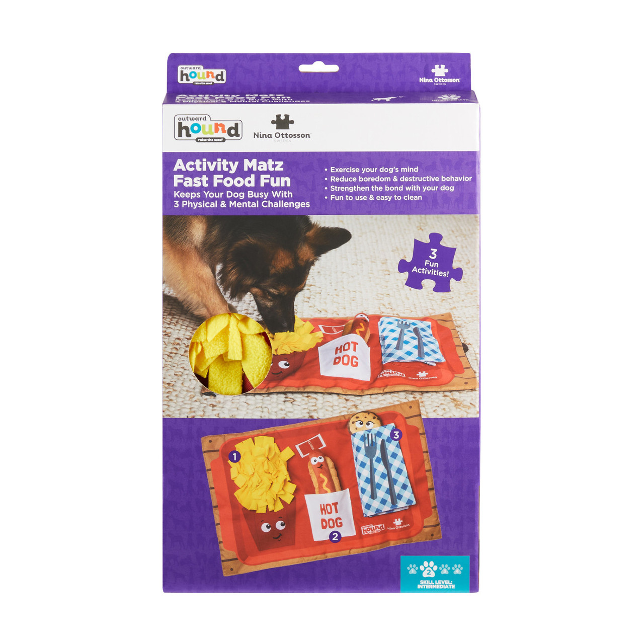 Outward Hound Honden Activity Matz Nina Ottosson 60×40 cm – Fast Food Fun