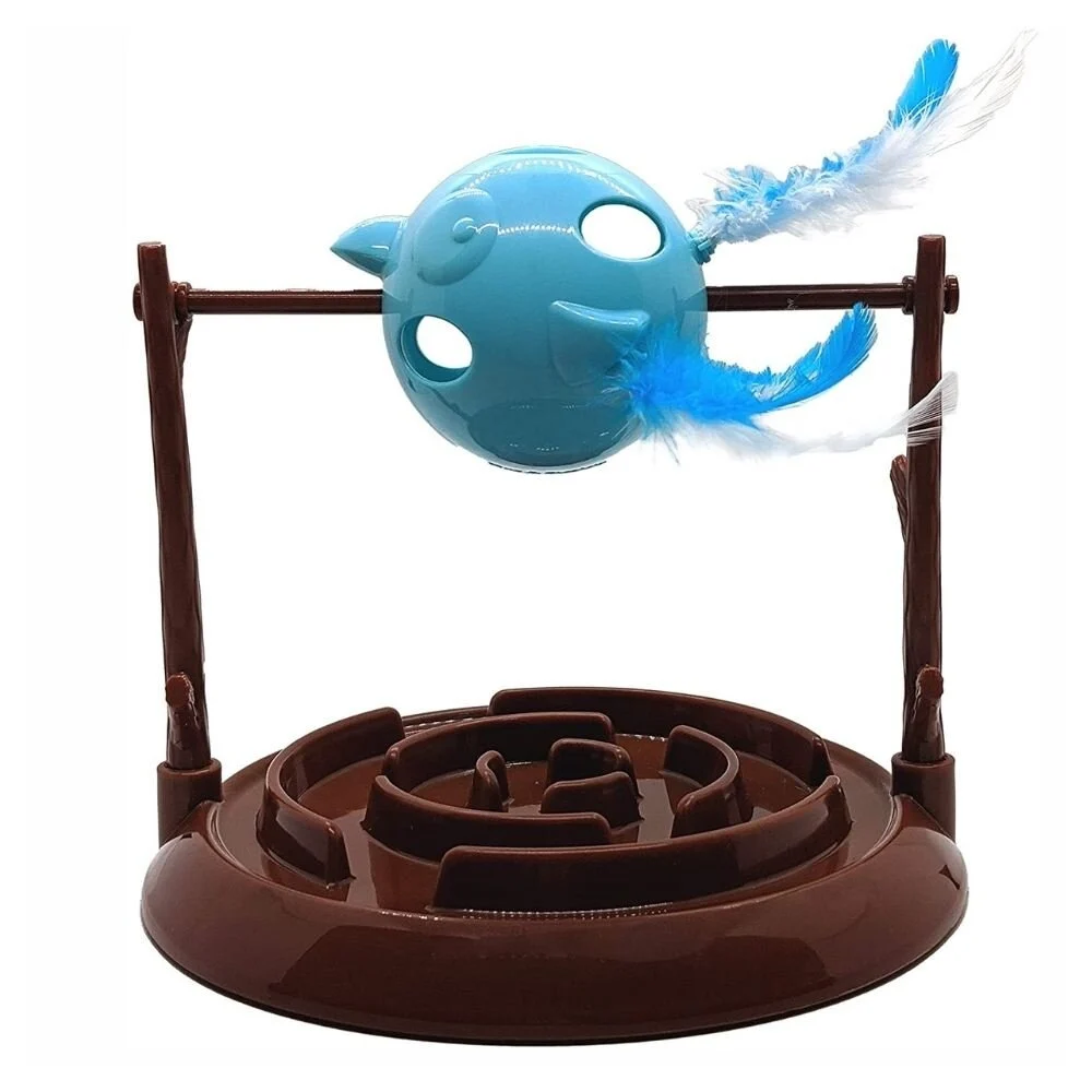 Doc & Phoebe's Kattenpuzzelspeelgoed Twirly Bird Snacker – Default