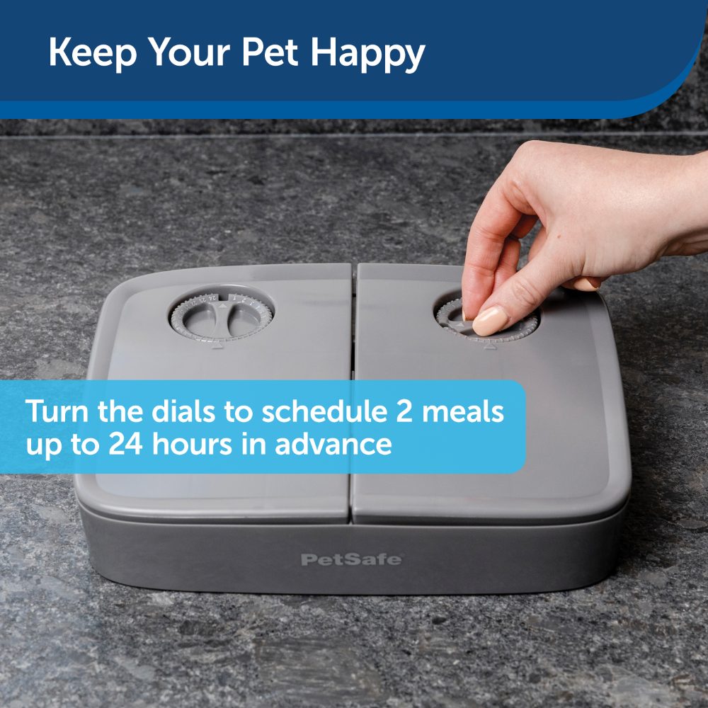 Automatic 2 Meal Pet Feeder voerautomaat 2x355 ml