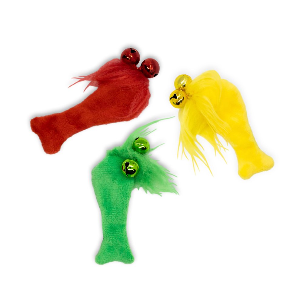 Pouncing Feather Fish 3-pack