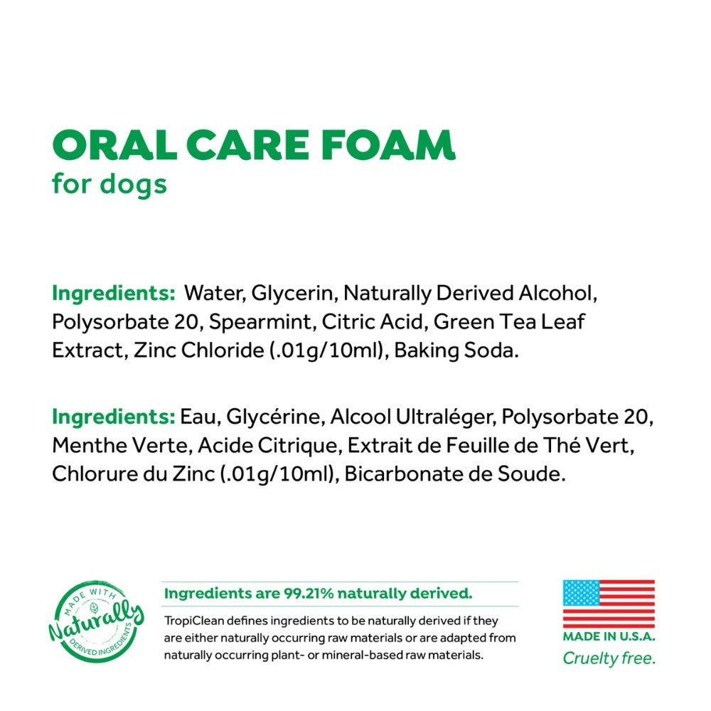 TropiClean Fresh Breath Oral Care Foam hond verzorgingsproduct {{package_size_display}}