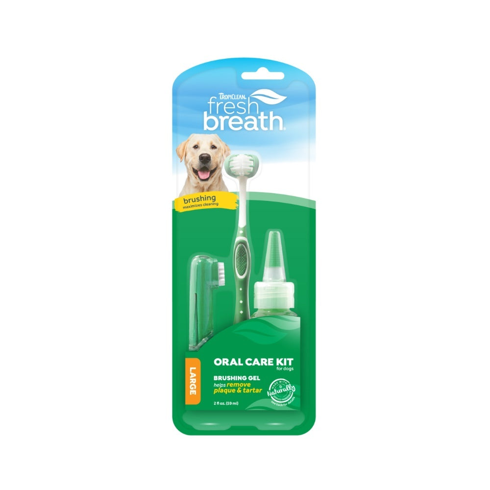 Fresh Breath Oral Care Kit hond verzorgingsproduct met TripleFlex tandenborstel {{package_size_display}}