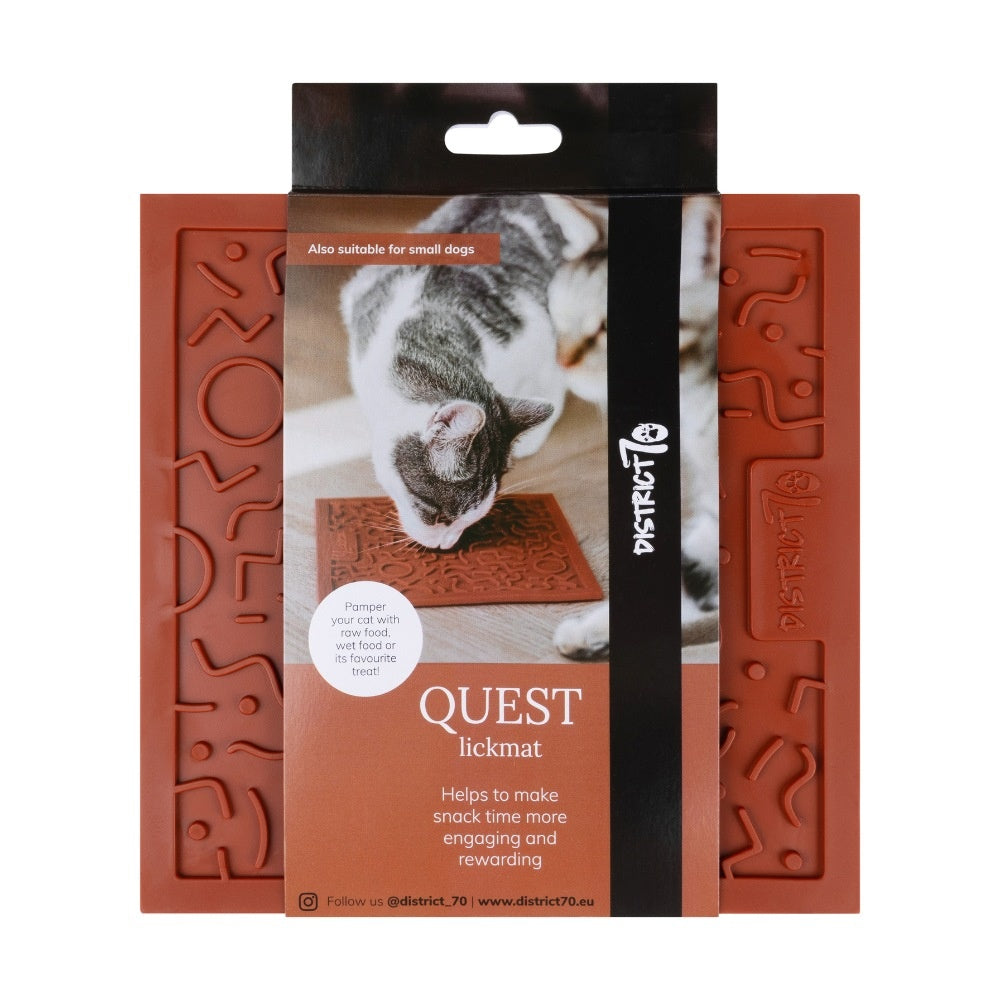 QUEST Leckmatte für Katzen - Dunkelgrau