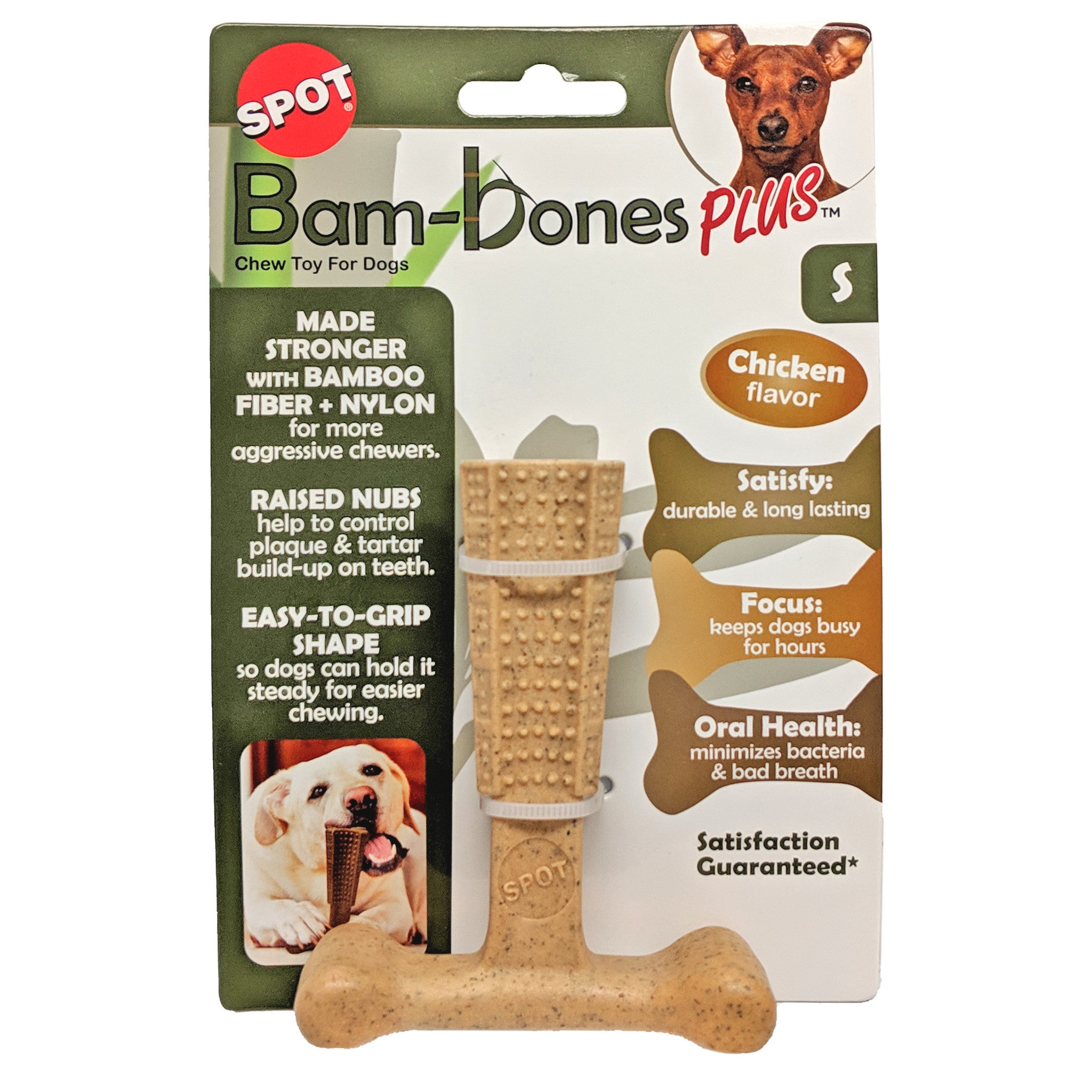 Spot Bam-Bones Plus Easy Grip kauwspeelgoed bamboe M