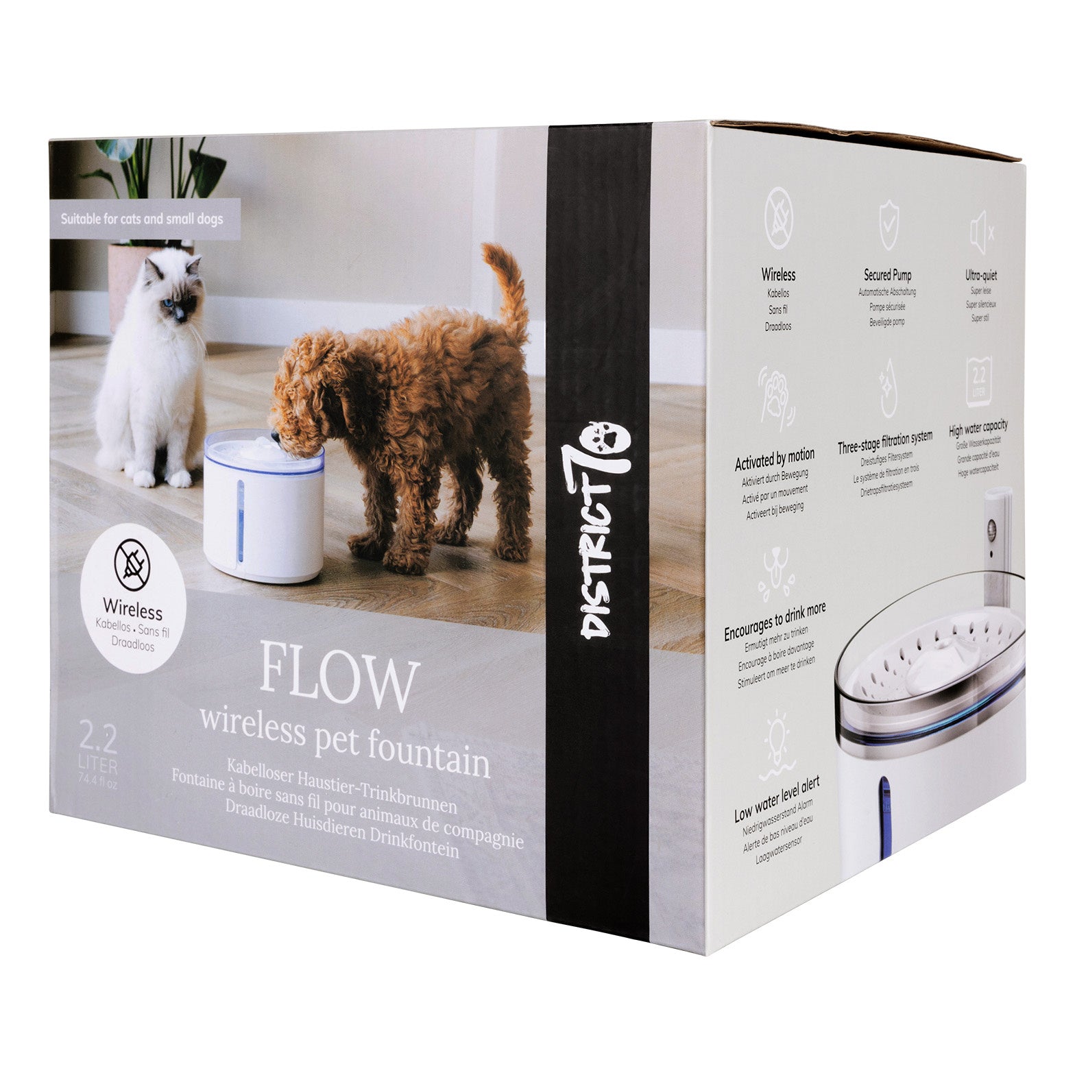 FLOW 2.2 L Kabellose Trinkbrunnen - Weiß