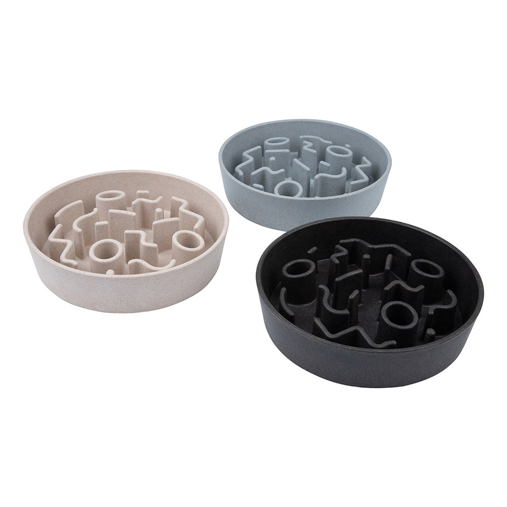 BAMBOO Slow Feeder für Hunde – Grey / Ø28 cm (2500 ml)
