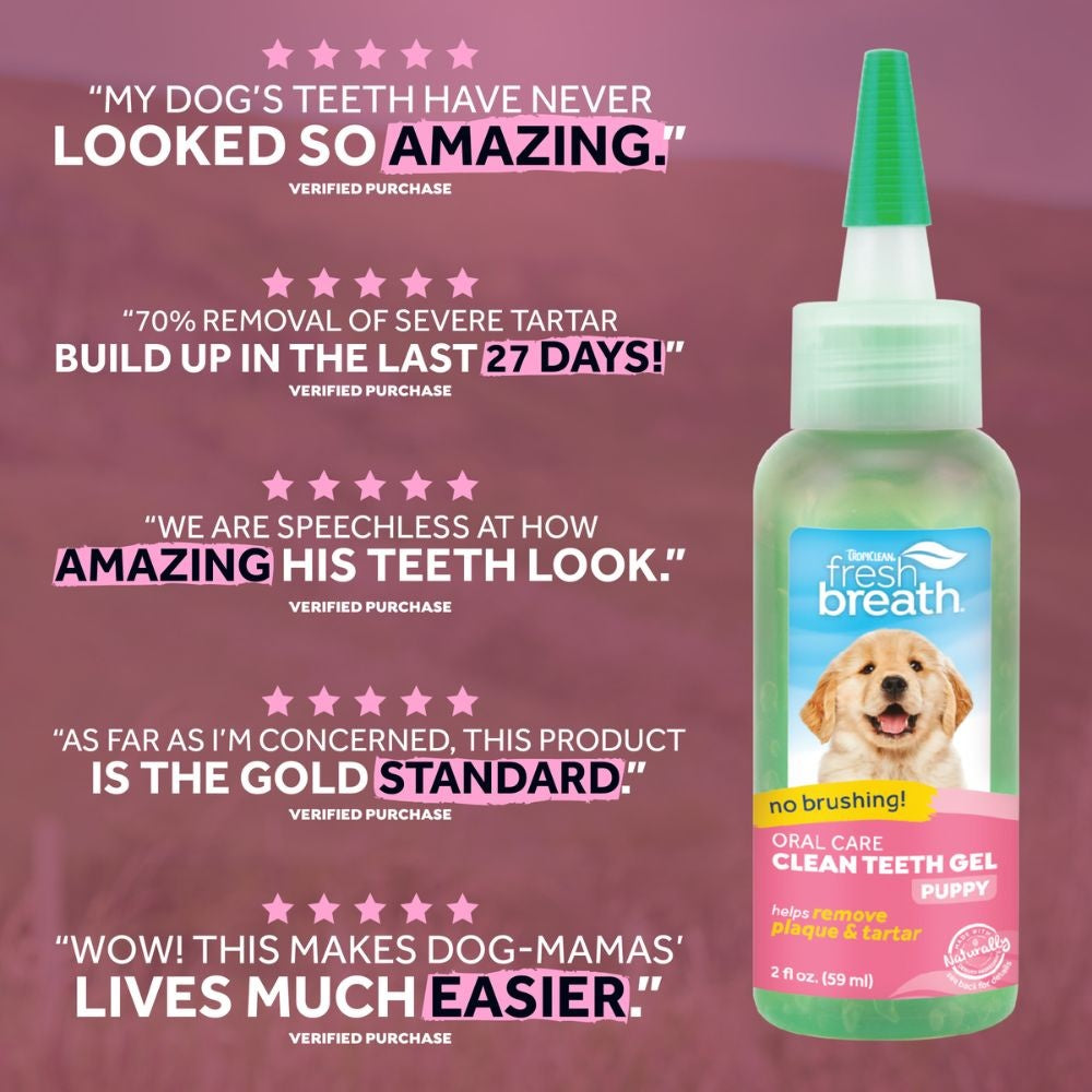 TropiClean Fresh Breath Puppy tandpasta mint gel {{package_size_display}}