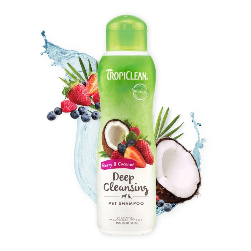 TropiClean Deep Cleaning Shampoo Berry & Coconut shampoo 355 ml