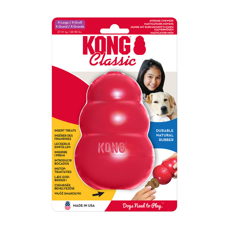 Kong Classic rubber kauwspeelgoed rood L