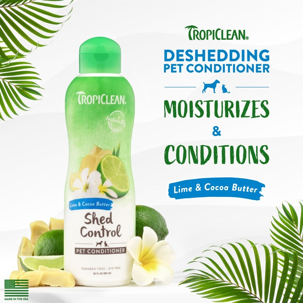 TropiClean Shed Control conditioner Lime & Cacaoboter 355 ml