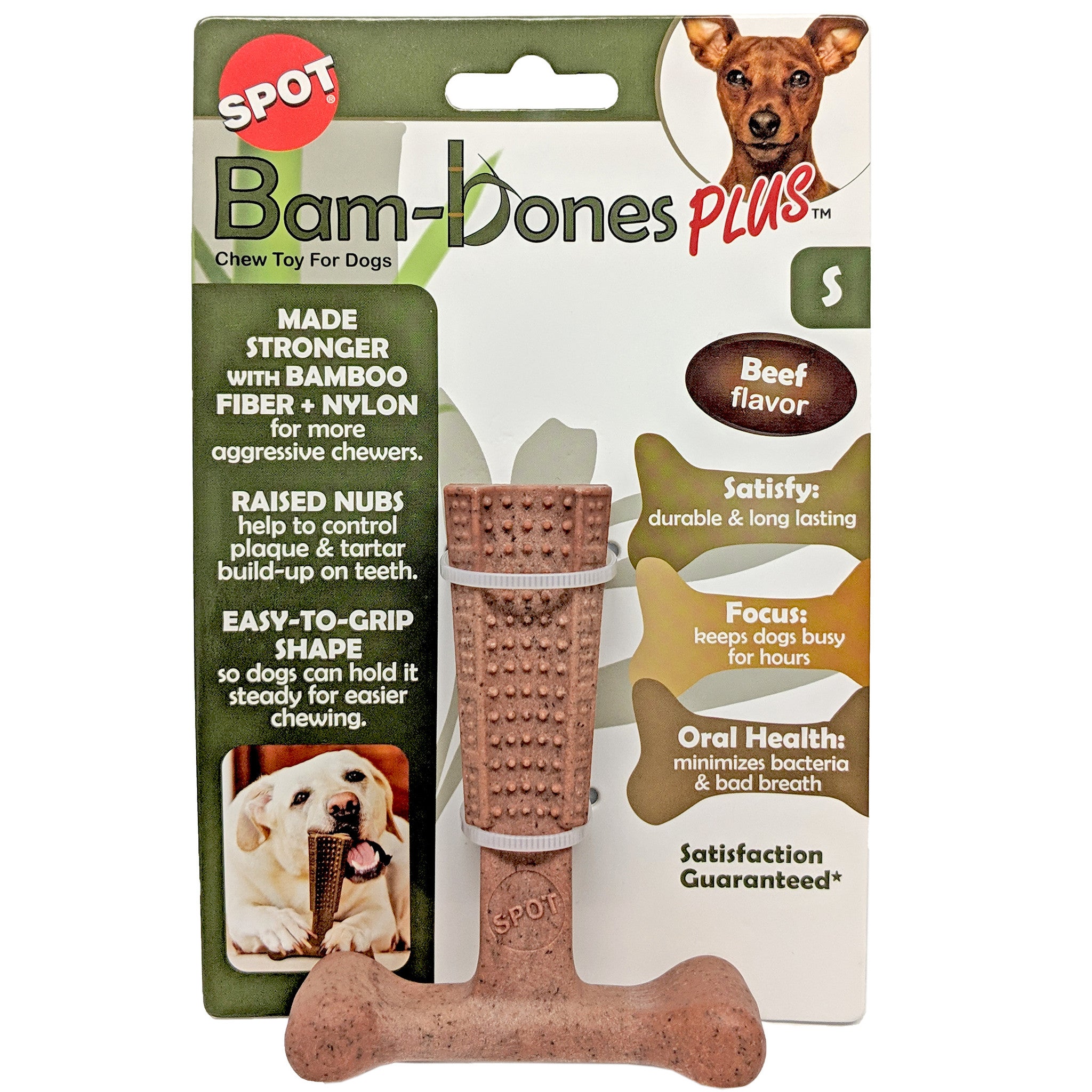 Spot Bam-Bones Plus Easy Grip kauwspeelgoed bamboe M