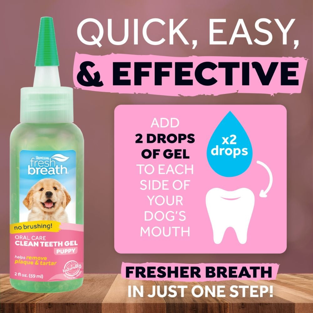 TropiClean Fresh Breath Puppy tandpasta mint gel {{package_size_display}}