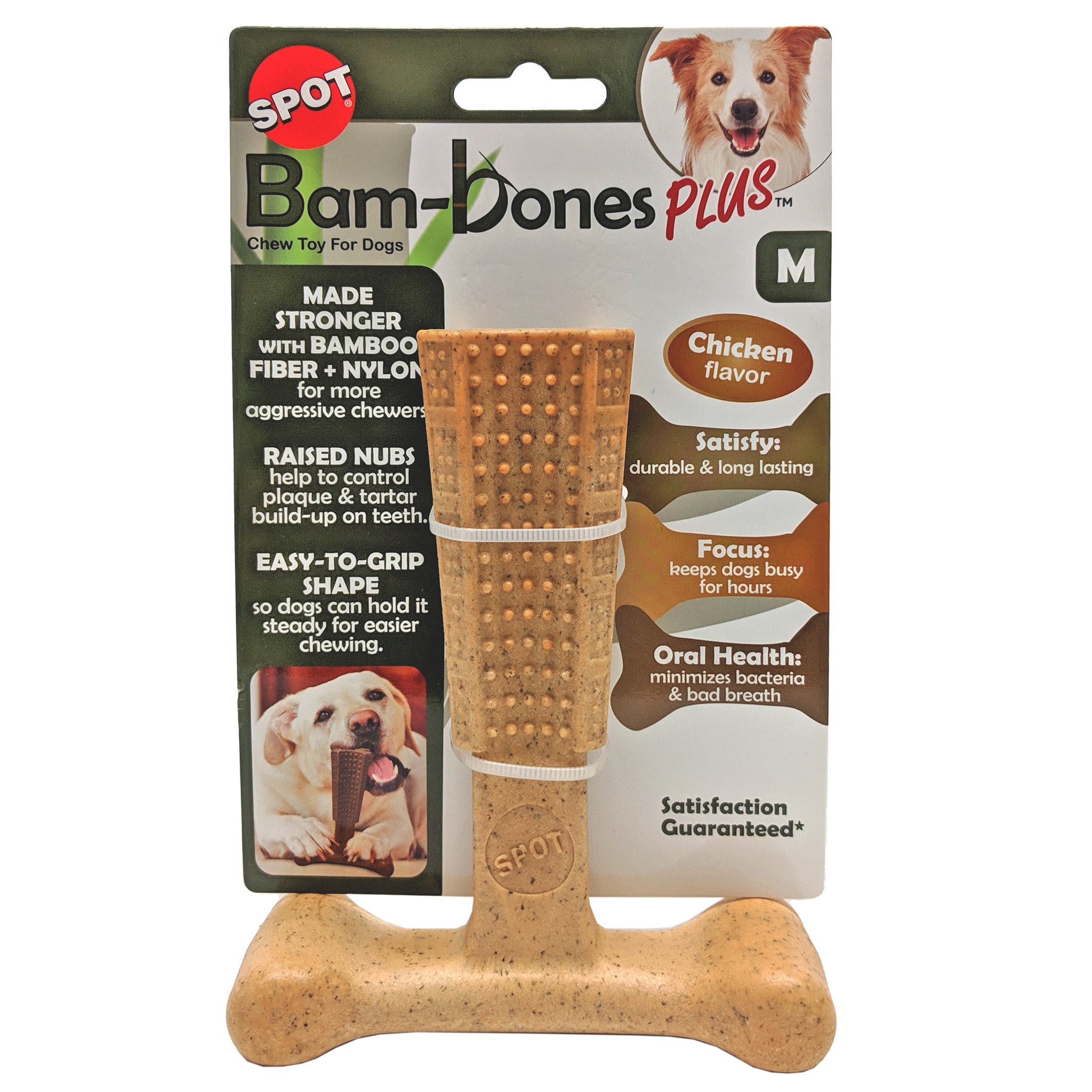 Spot Bam-Bones Plus Easy Grip kauwspeelgoed bamboe M