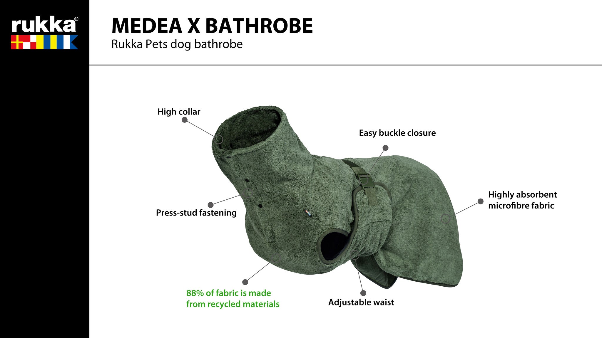 Medea X Bademantel – Olive / Medium