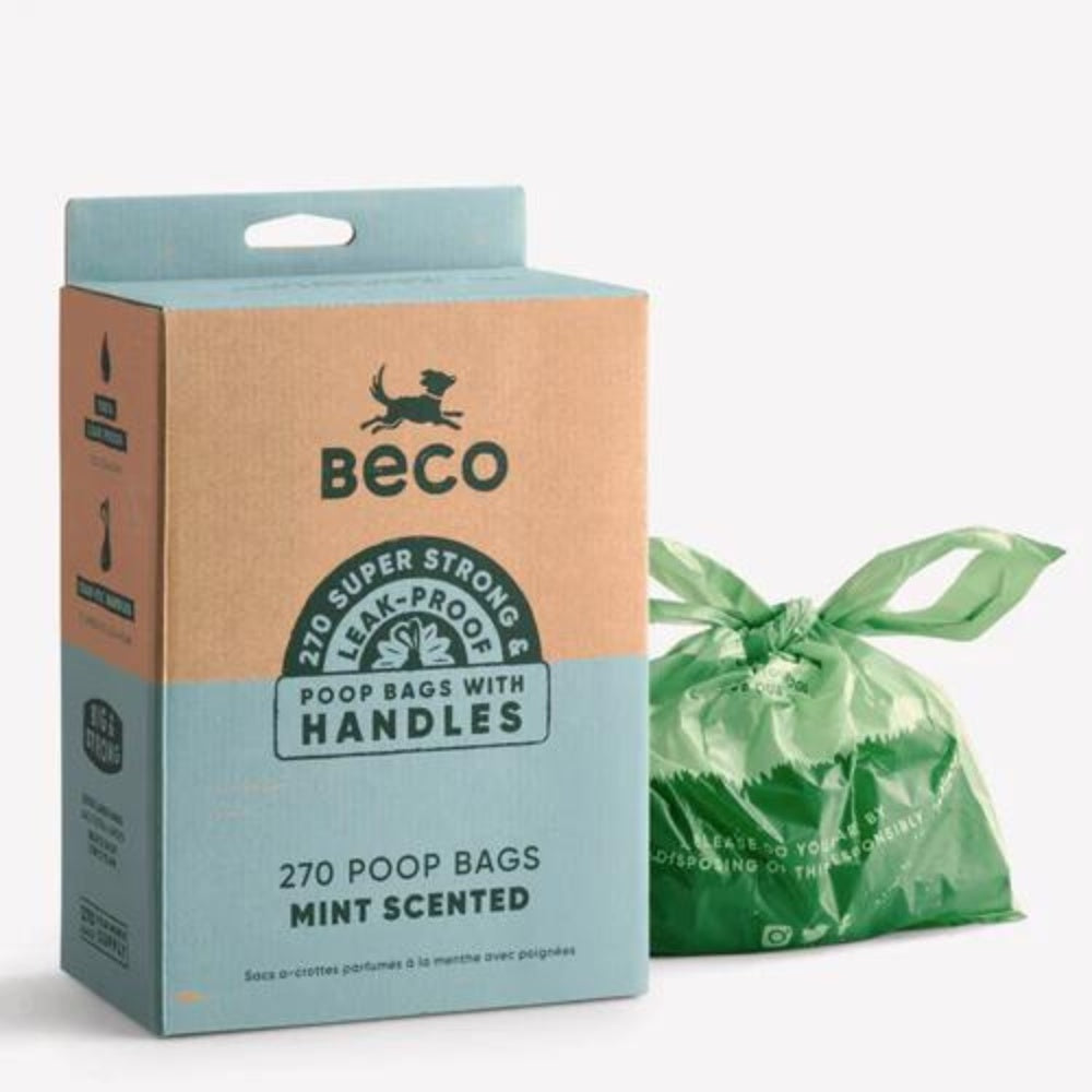 Poop Bags Recycled – Minzduft – mit Griffen (270)