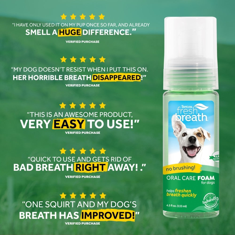 TropiClean Fresh Breath Oral Care Foam hond verzorgingsproduct {{package_size_display}}