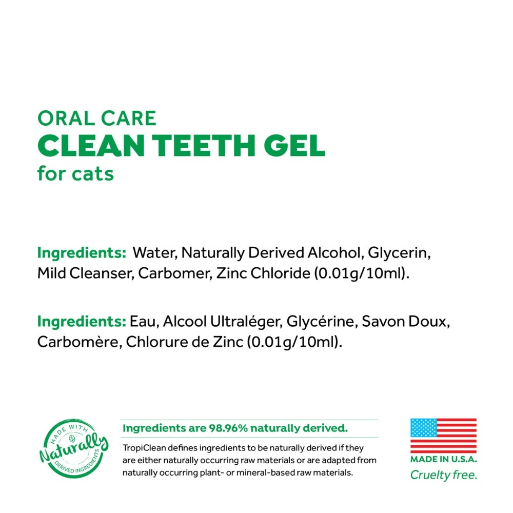 TropiClean tandpasta Clean Teeth gel voor katten