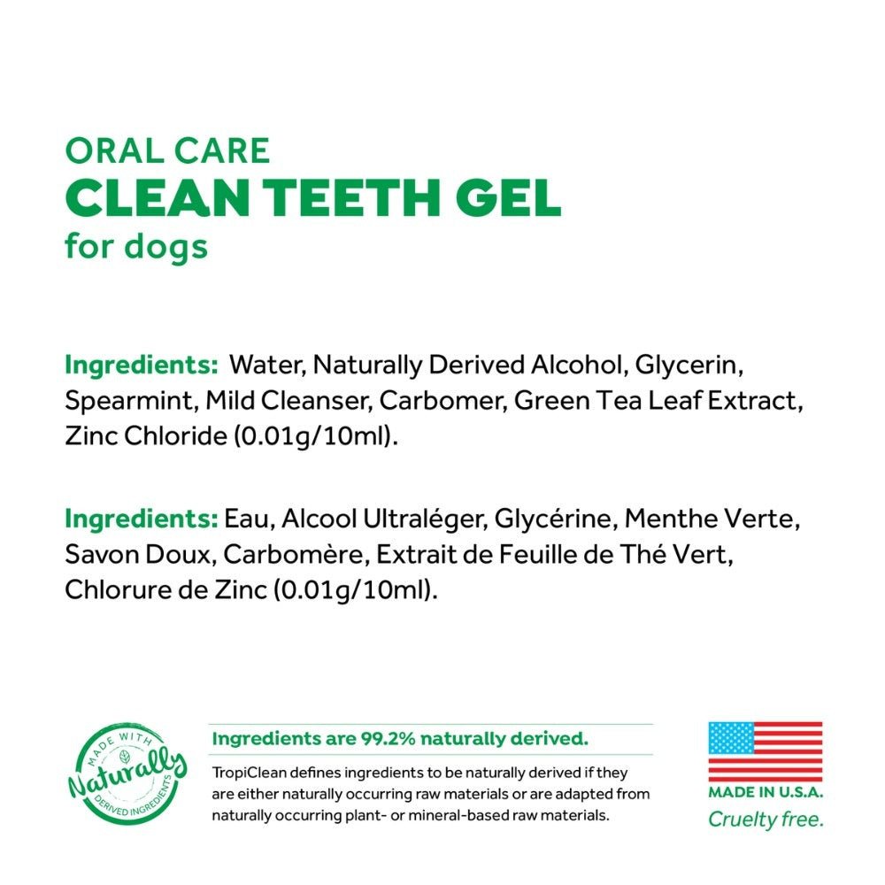 TropiClean Fresh Breath Clean Teeth Gel hond verzorgingsproduct 118 ml