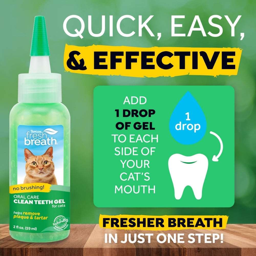 TropiClean tandpasta Clean Teeth gel voor katten