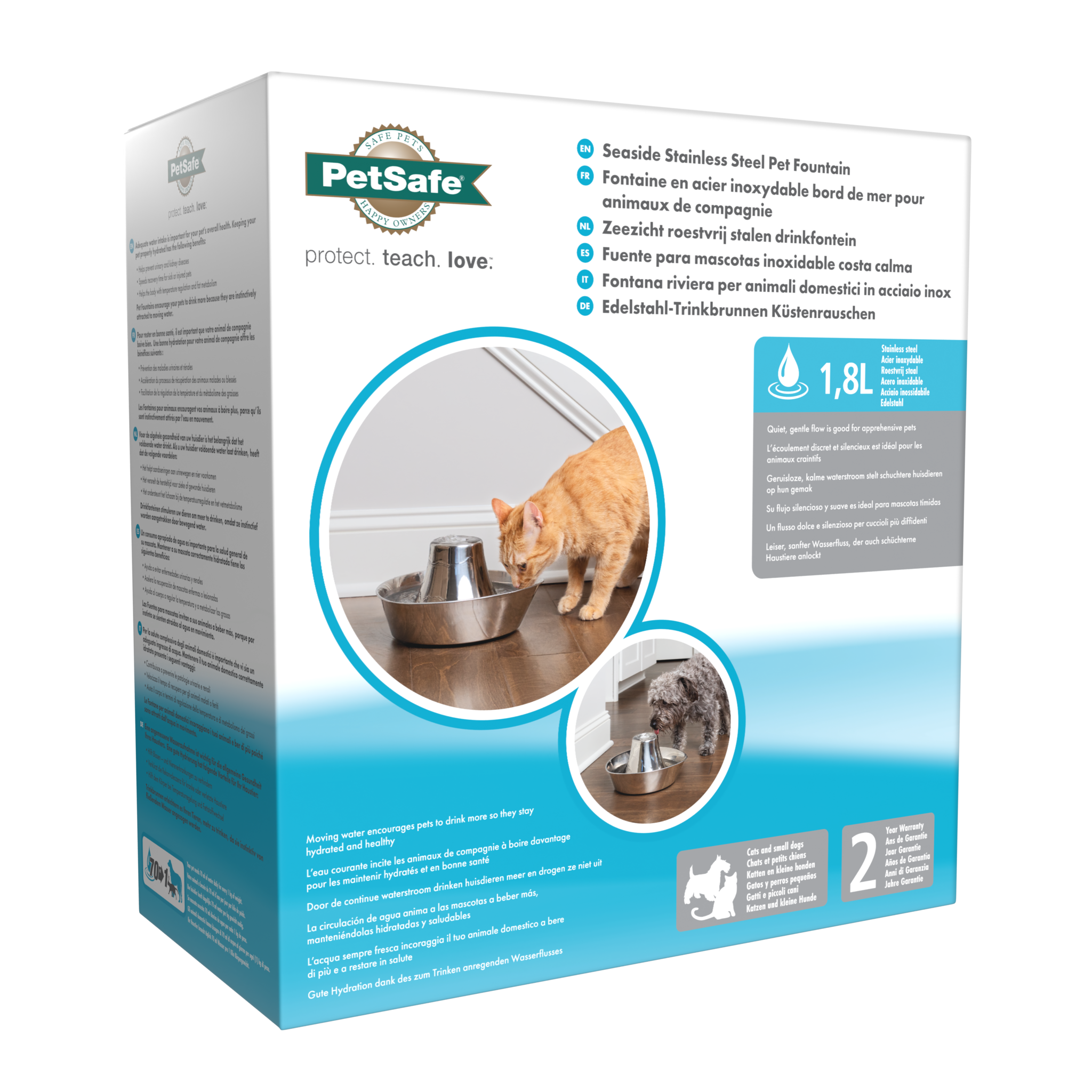 Streamside Ceramic Pet Fountain - 1.8 L