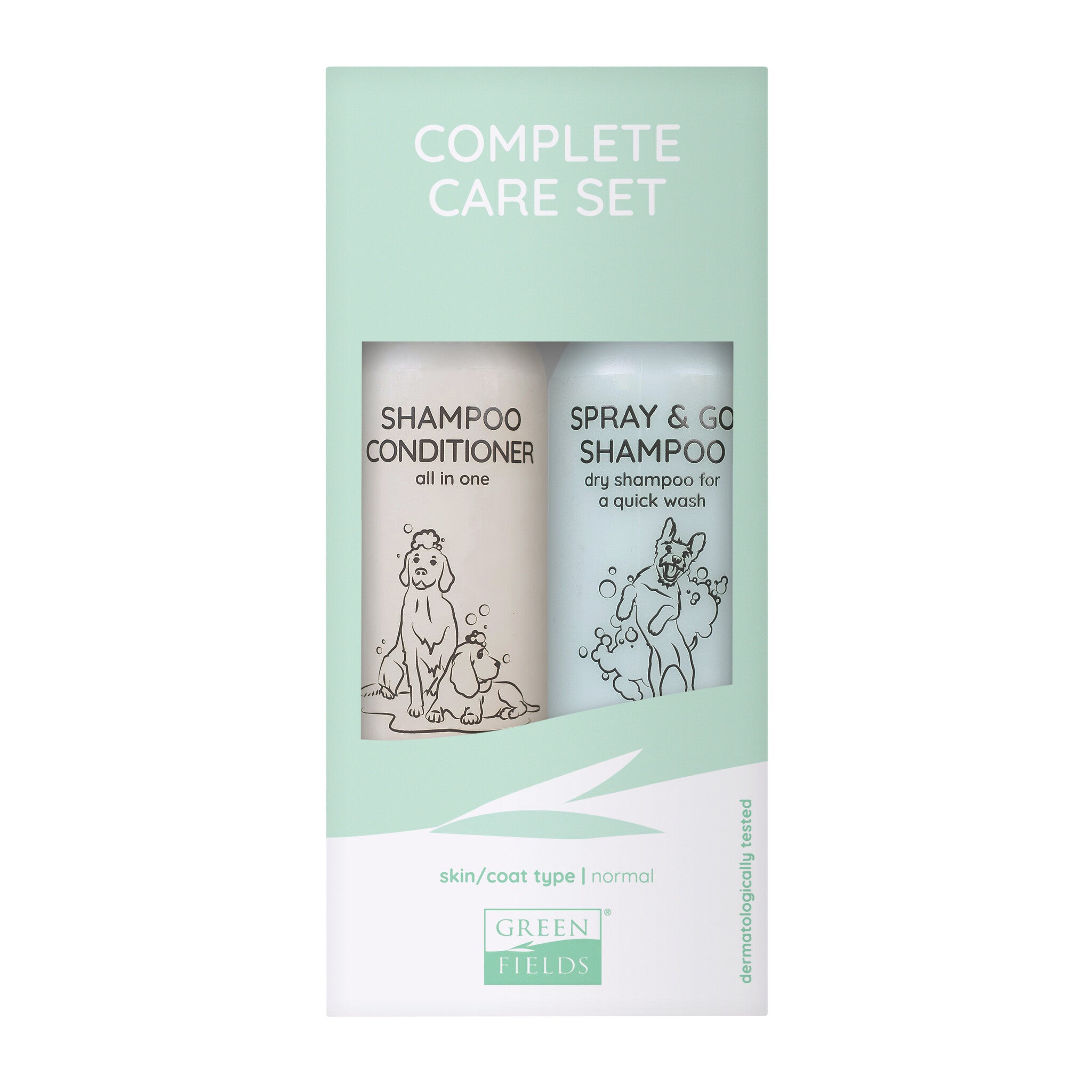 Greenfields Complete Care Set Shampoo & Conditioner Trockenshampoo 2 x 270 ml
