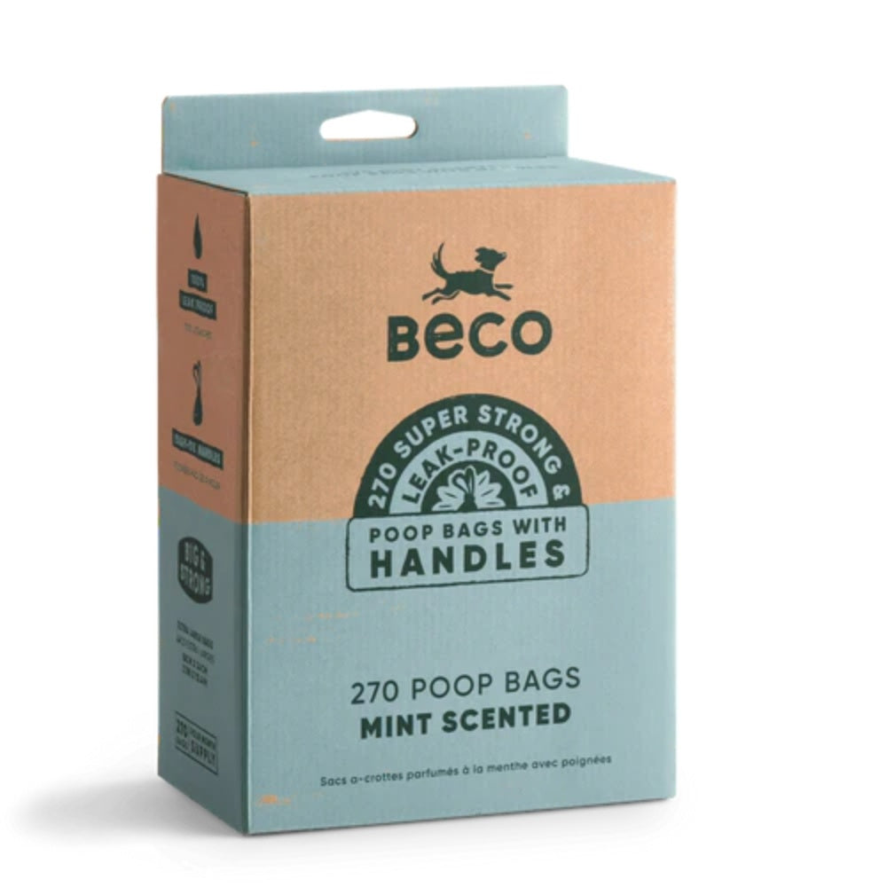 Poop Bags Recycled – Minzduft – mit Griffen (270)