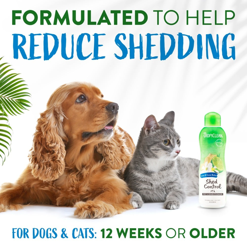 TropiClean Shed Control conditioner Lime & Cacaoboter 355 ml