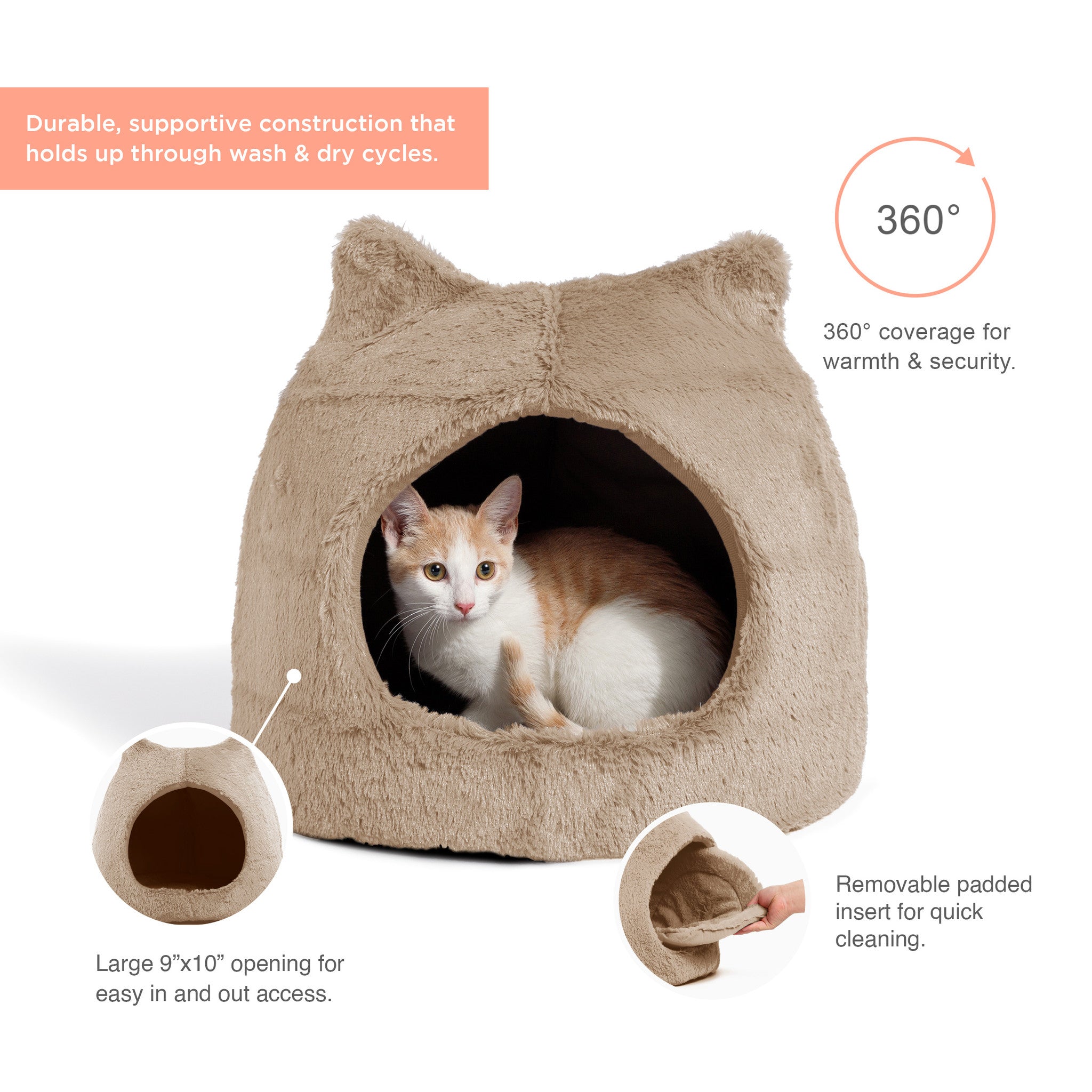 Meow Hut mand 43x43 cm