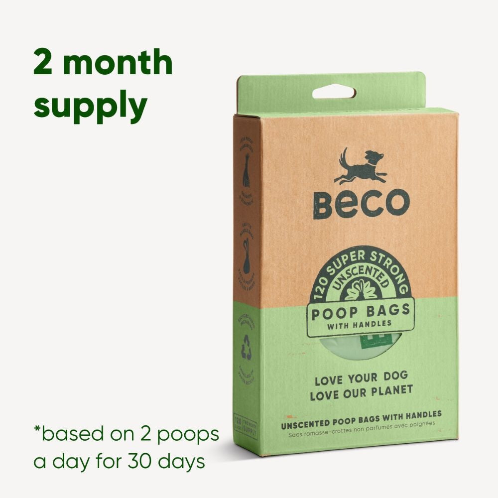 Poop Bags Recycled – geruchlos – mit Griffen (120)