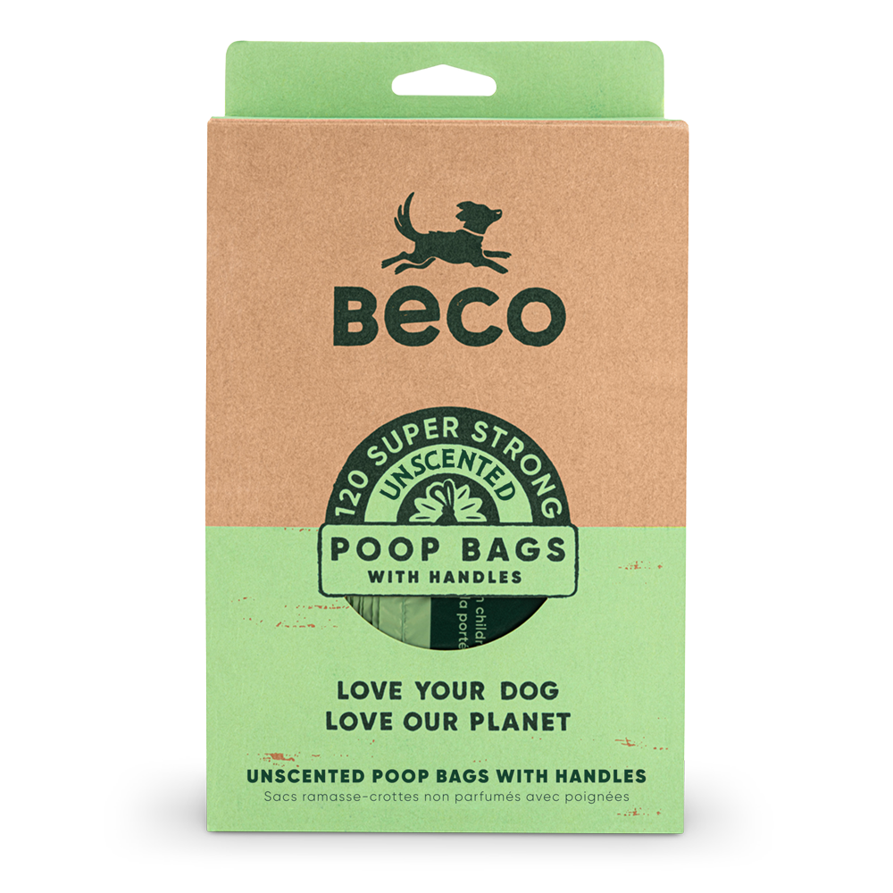 Poop Bags Recycled – geruchlos – mit Griffen (120)
