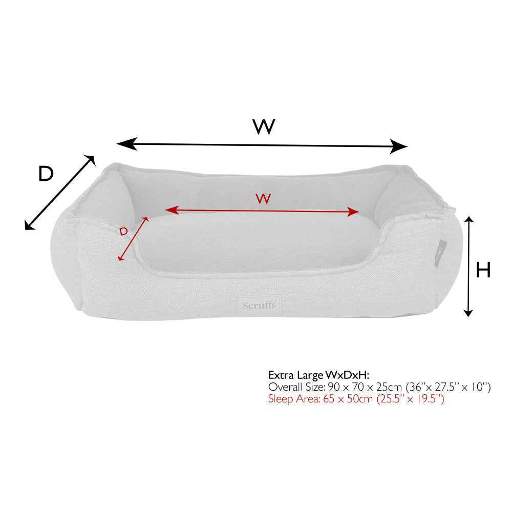 Harvard Orthopädisches Boxbett - Graphitgrau / Extra Extra Large - 110 x 85 cm