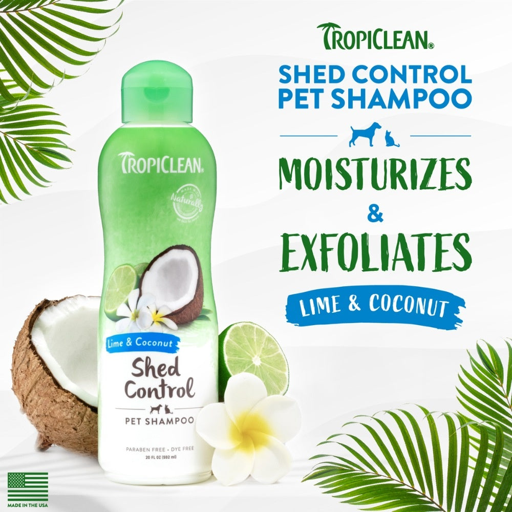 TropiClean Lime & Coconut Shed Control shampoo 355 ml