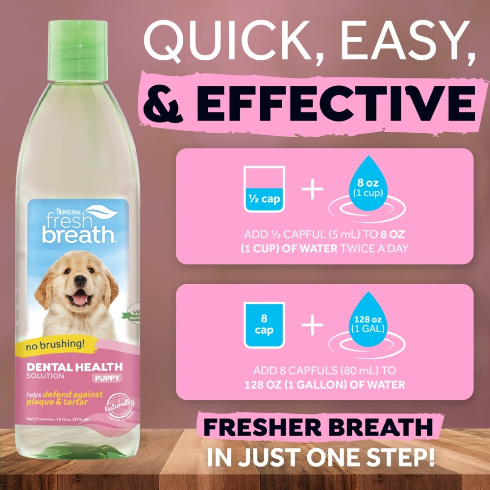 TropiClean Fresh Breath hond verzorgingsproduct smaakloos {{package_size_display}}