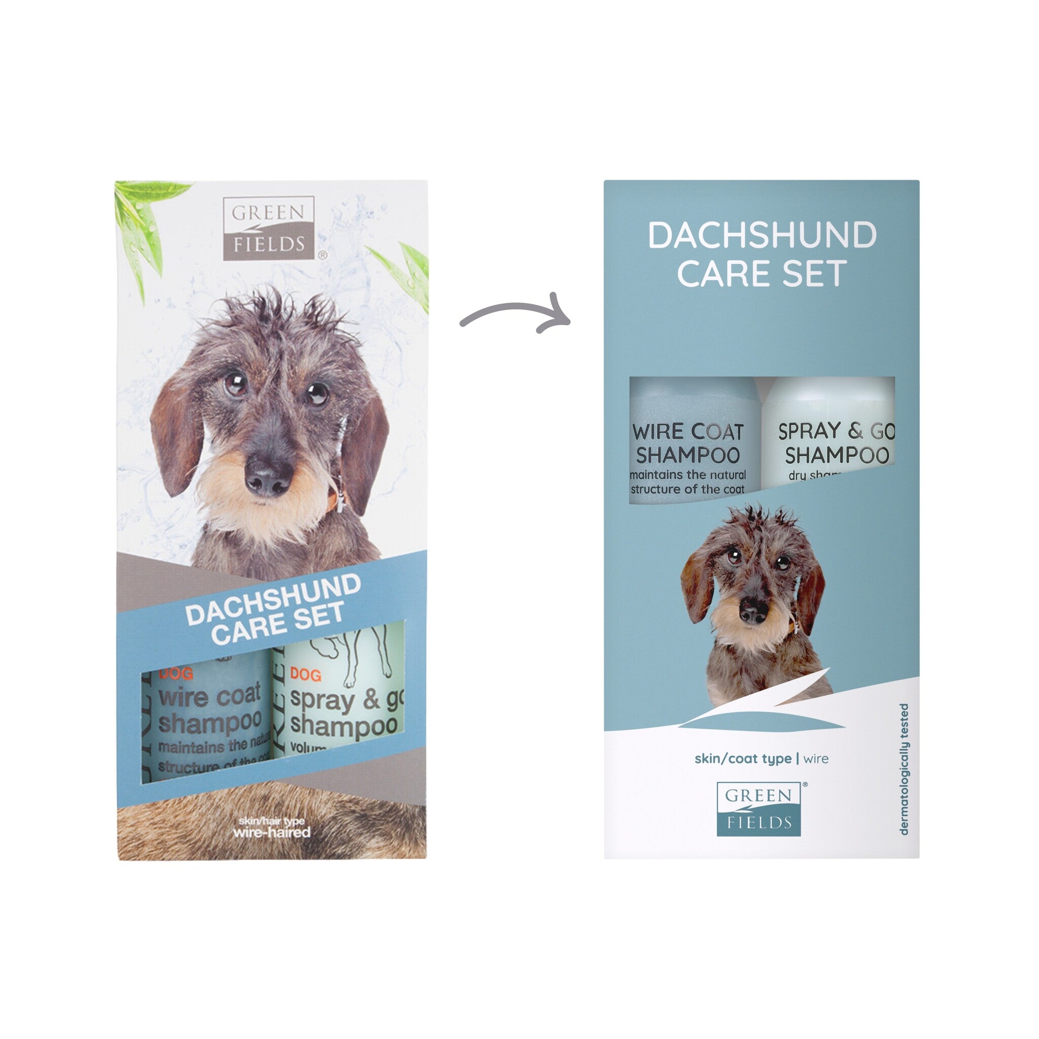 Greenfields Dachshund Care Set shampoo set 2 x 270 ml