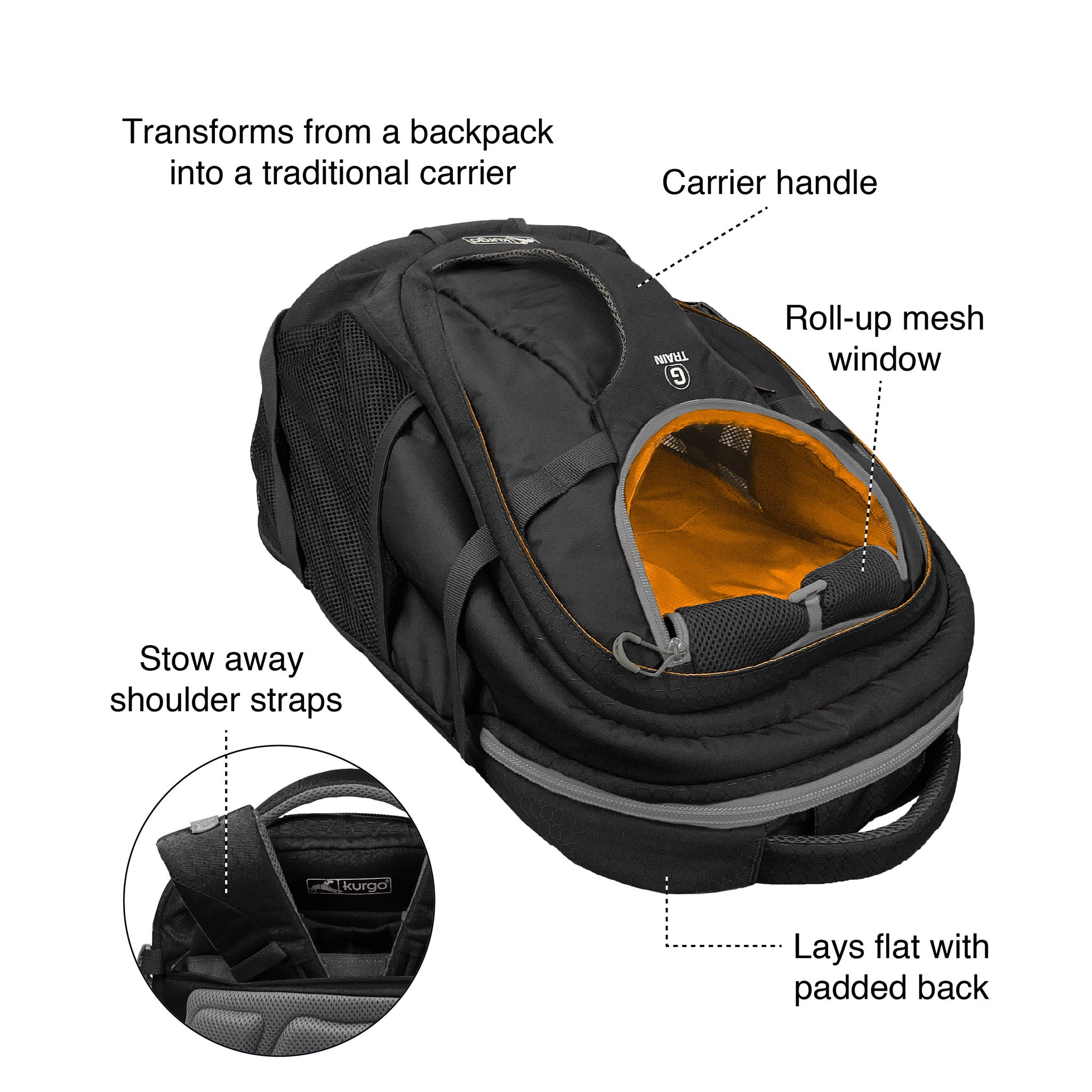 G-Train Hundeträger-Rucksack – Rot