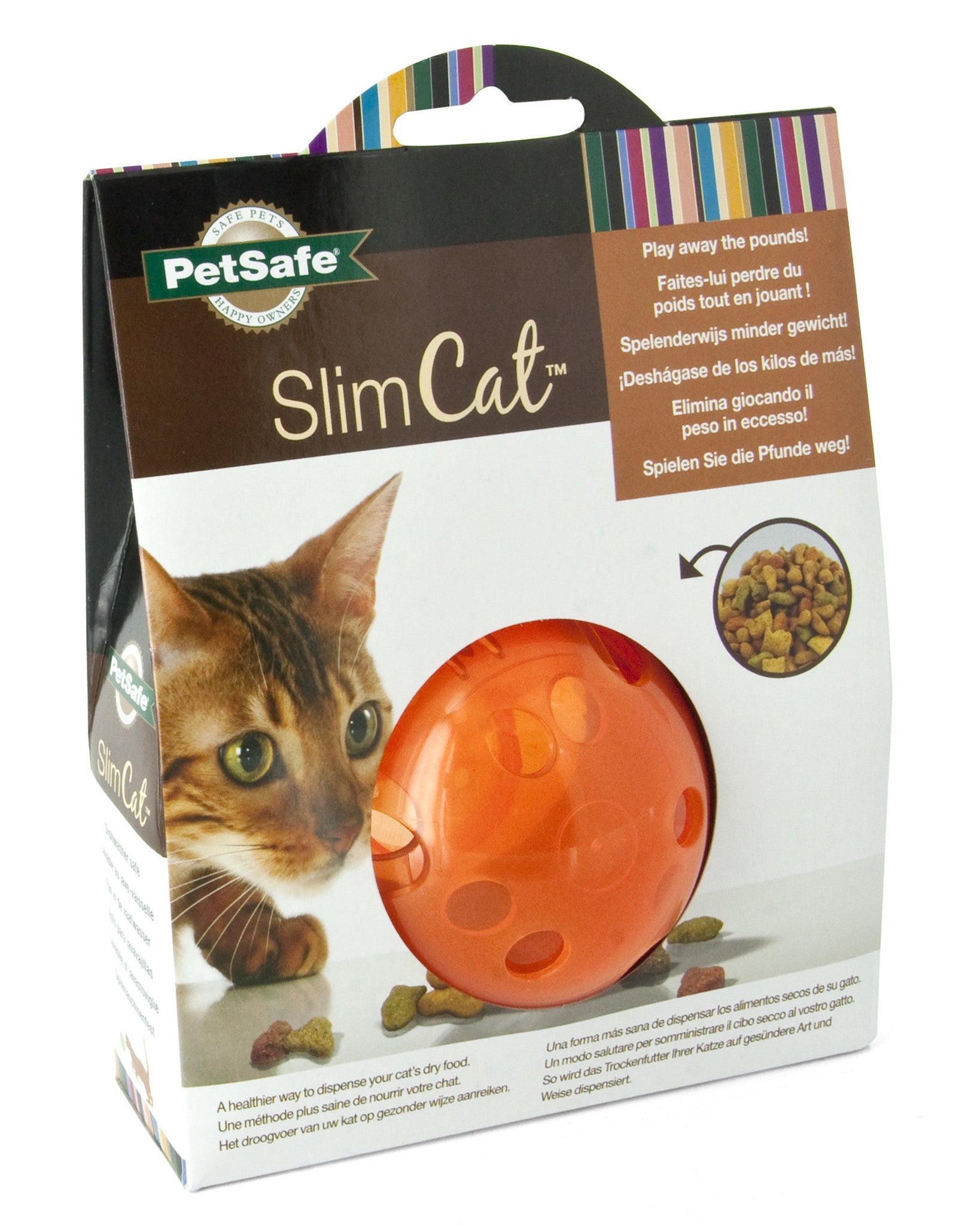SlimCat™ Futterspender-Spielball für Katzen – Blau