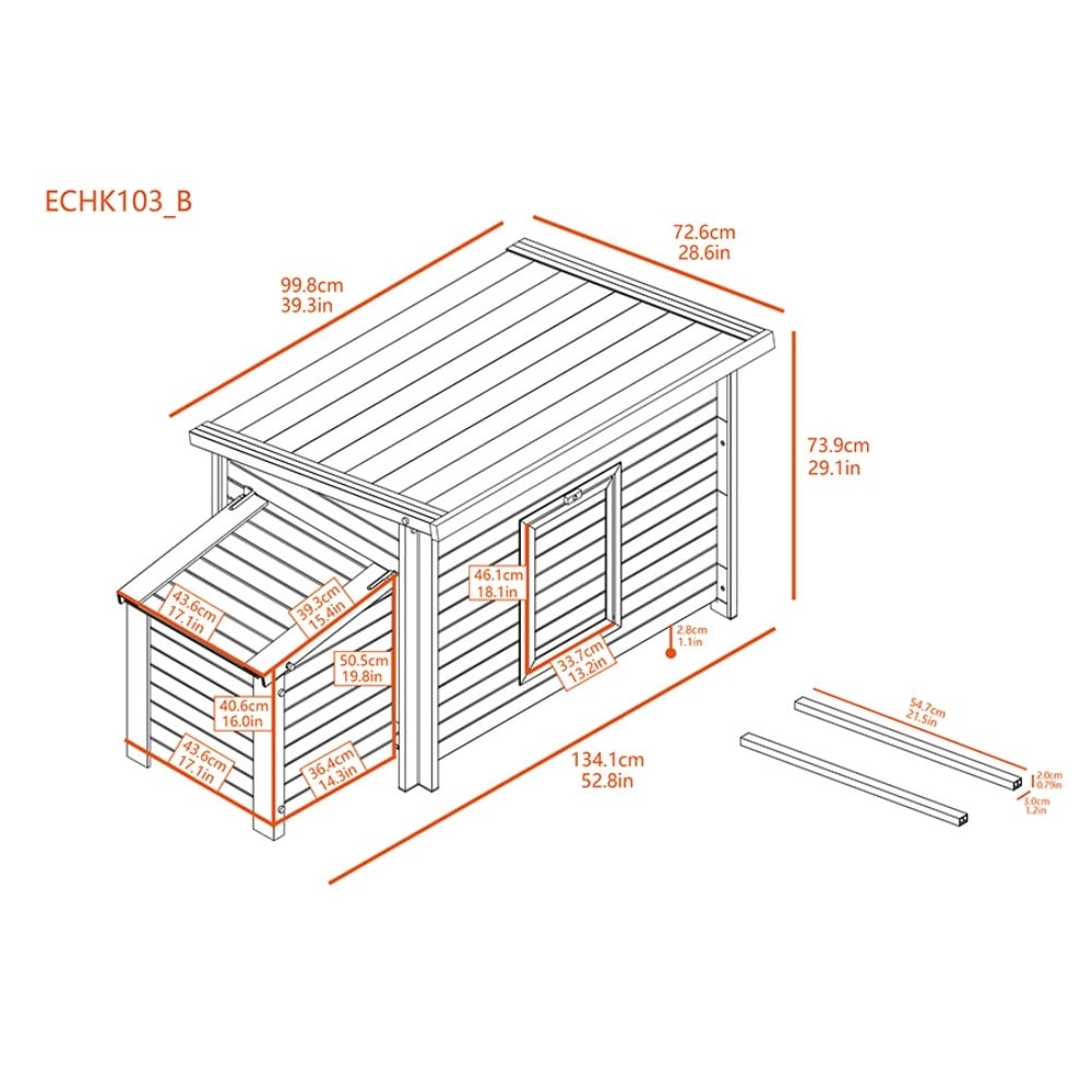 New Age Pet Kippenhok Fontana Maple 2-3 Kippen - Duurzaam ECOFLEX®