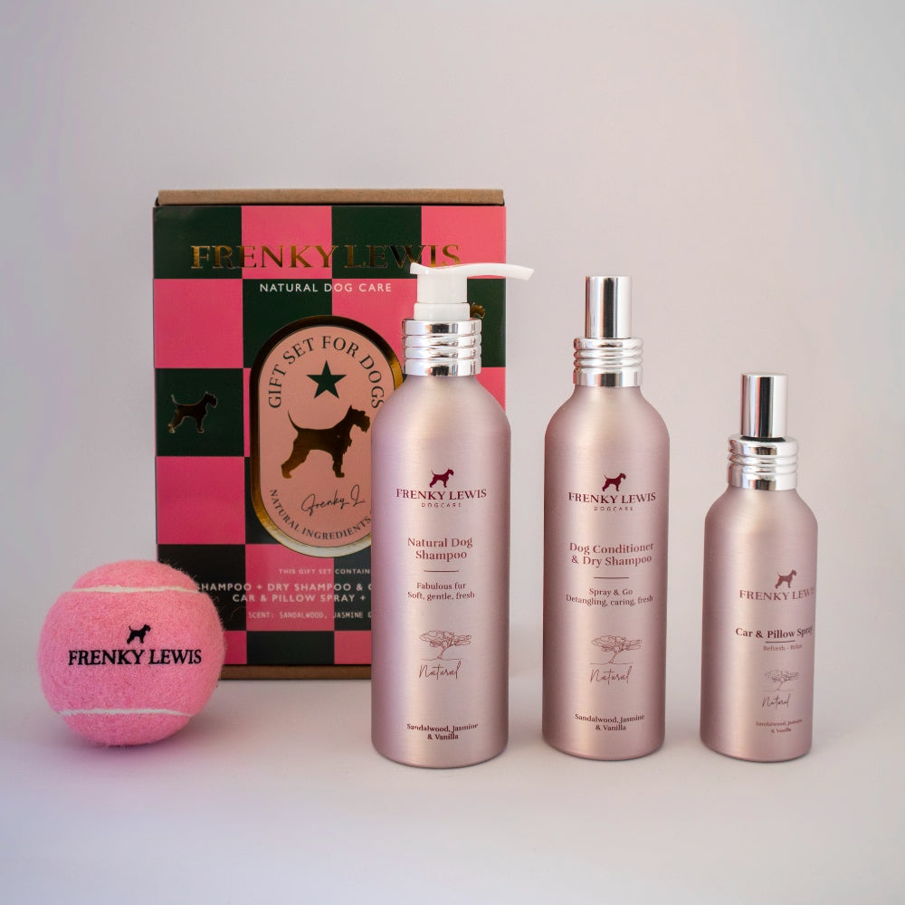Frenky Lewis Luxury Gift Set hond verzorgingsproduct met speelgoed 200/150/100 ml