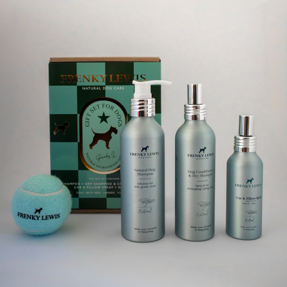 Frenky Lewis Luxury Gift Set hond verzorgingsproduct met speelgoed 200/150/100 ml