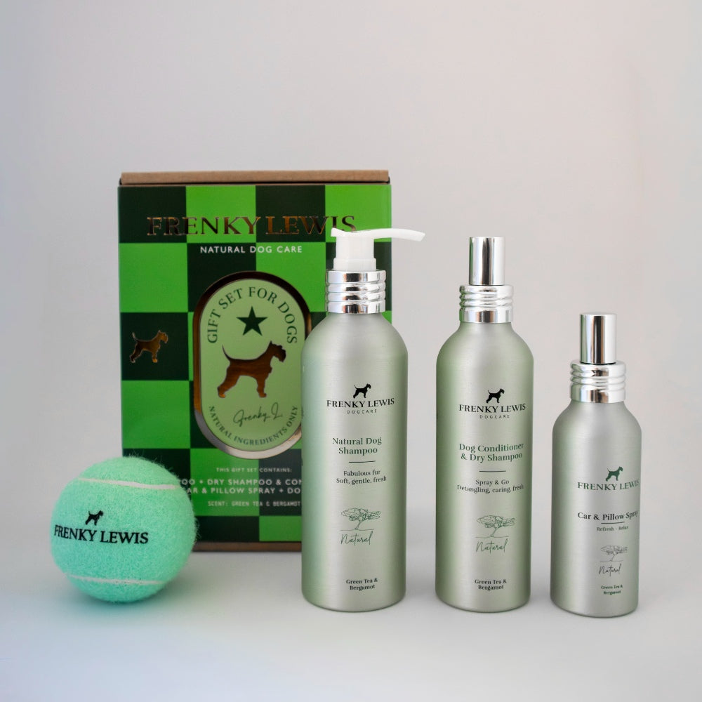 Frenky Lewis Luxury Gift Set hond verzorgingsproduct met speelgoed 200/150/100 ml